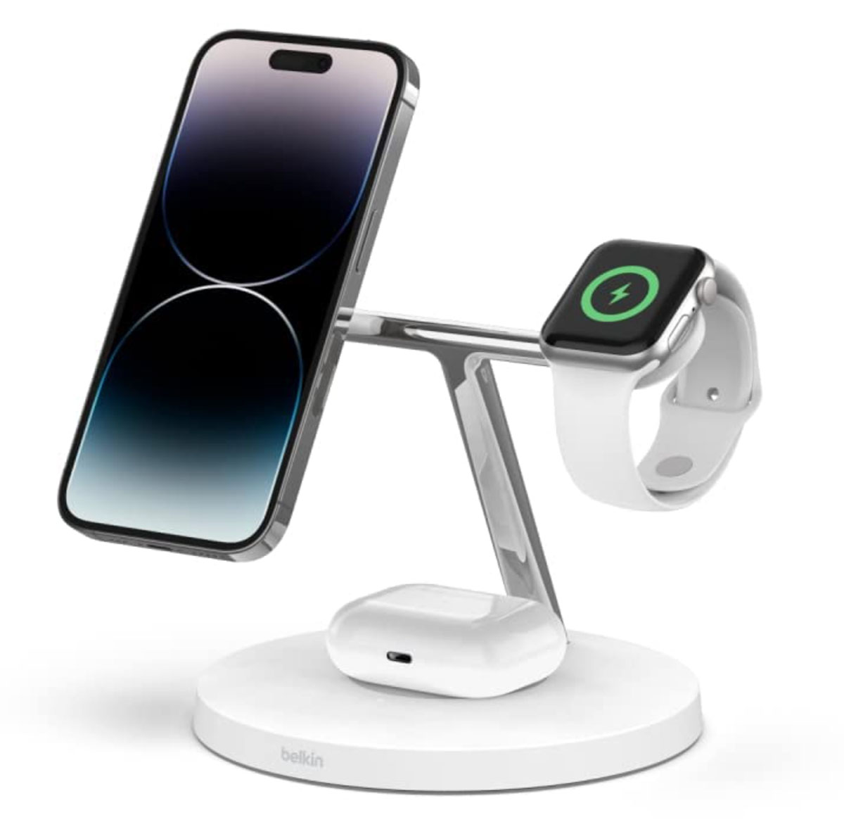 Belkin Boost Up Charge Pro 3-in-1 Wireless Charger Stand with MagSafe