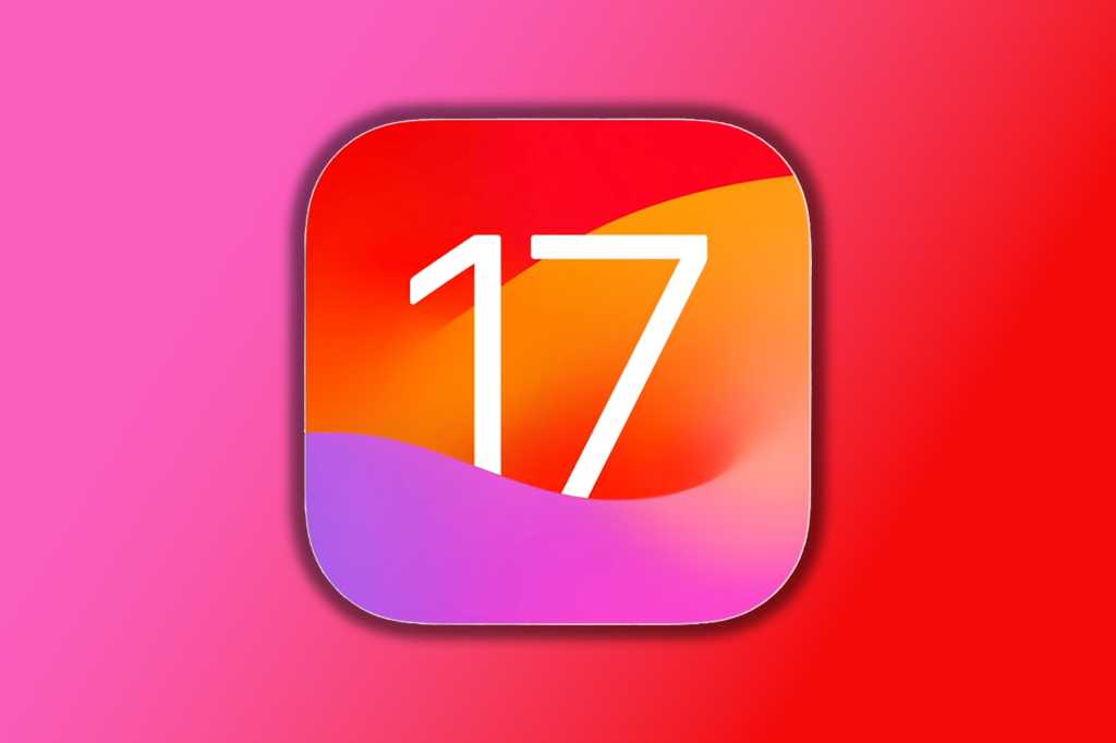 iOS 17 logo with colored background