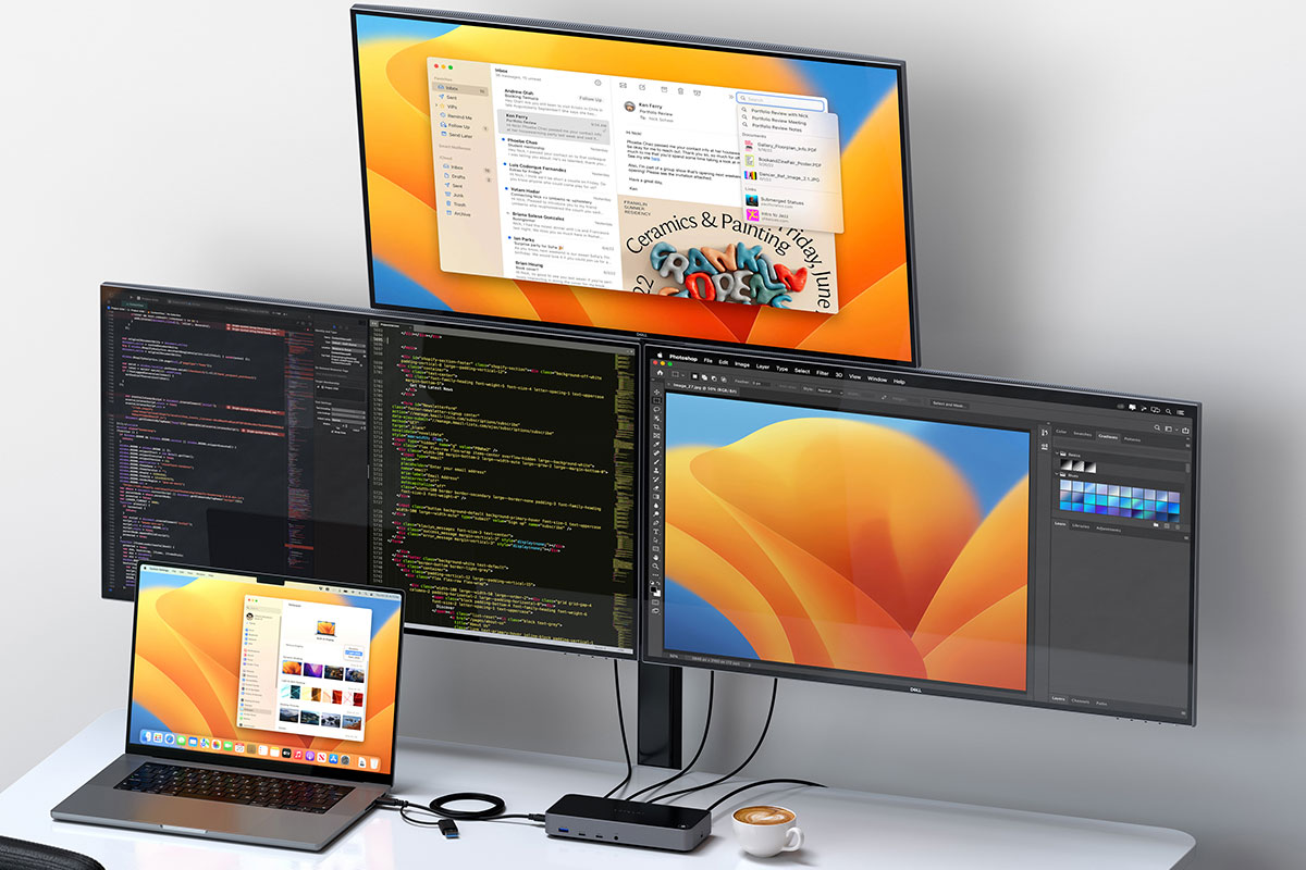 Satechi Triple 4K Display Docking Station – three 4K displays at 60Hz